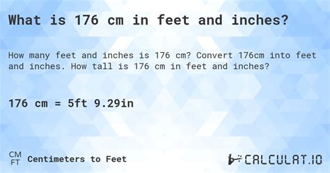 how tall is 176 cm in feet|176 cm in Feet and Inches Converter and Formula